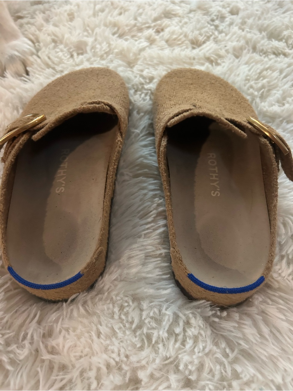 ROTHY’S butternut clogs Slip-On Mule - Gold Buckle EUC - Picture 3 of 6